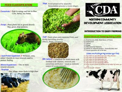 Dairy Farming Training in Ndithini Division from Mon 26th Aug to Fri 6th Sep